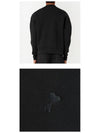 Heart Logo Tone On Tone Sweatshirt Black - AMI - BALAAN 6