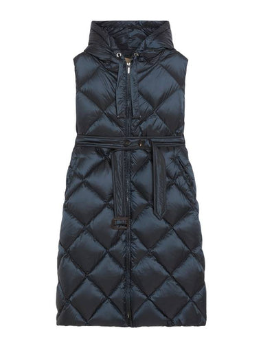 Women's Trezil Belt Padded Vest Night Blue - MAX MARA - BALAAN 1