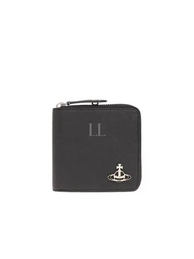 ORB Plaque Zip Around Coin Wallet Black - VIVIENNE WESTWOOD - BALAAN 2