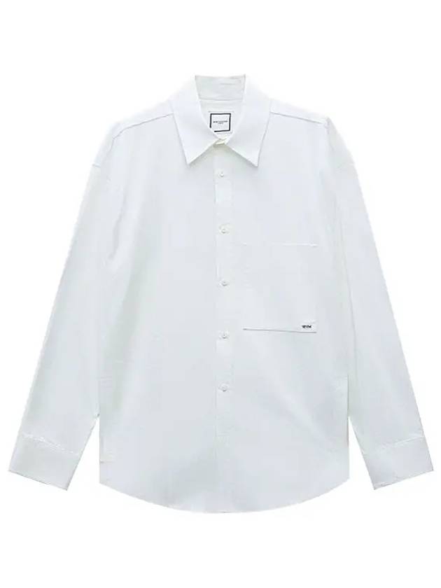 Cotton Back Logo Long Sleeve Shirt White - WOOYOUNGMI - BALAAN 7