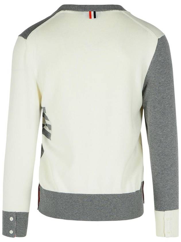 Thom Browne Grey Cotton Cardigan - THOM BROWNE - BALAAN 3