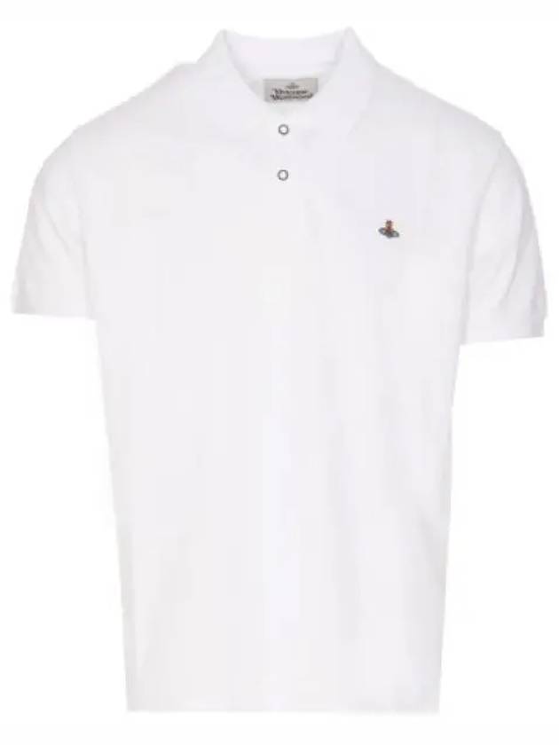 Embroidered Logo Classic Polo Shirt White - VIVIENNE WESTWOOD - BALAAN 2