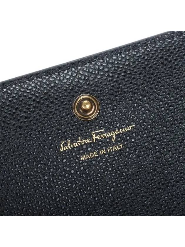 Gancini Leather Card Wallet Black - SALVATORE FERRAGAMO - BALAAN 6