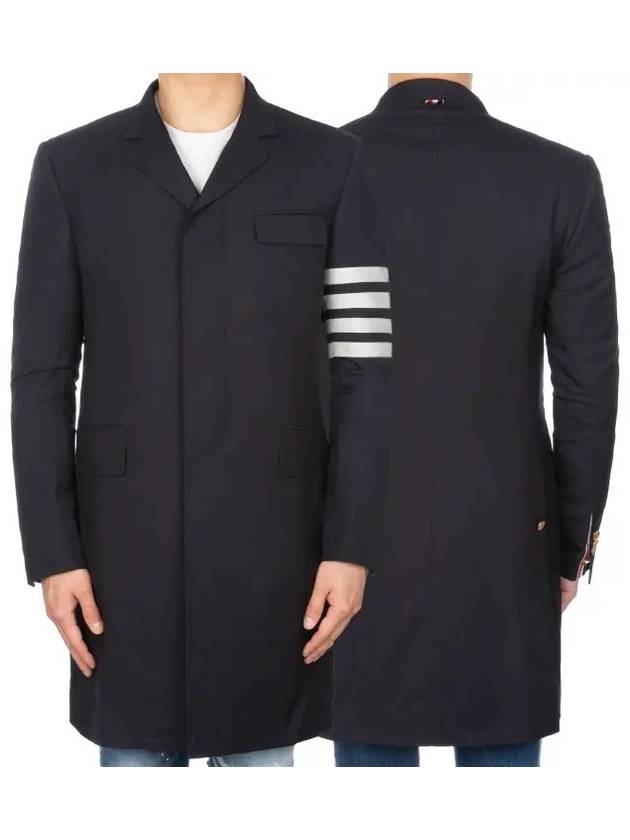 Men's Plain 4 Bar Single Coat Navy - THOM BROWNE - BALAAN 2