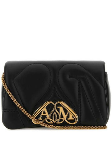 Seal Mini Cross Bag Black - ALEXANDER MCQUEEN - BALAAN 1