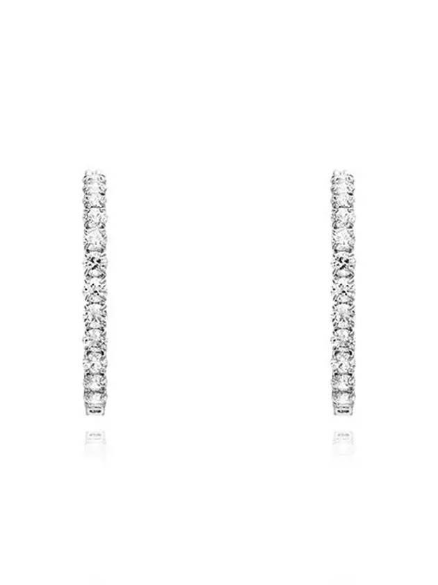 Matrix Hoop Earrings Silver - SWAROVSKI - BALAAN 3