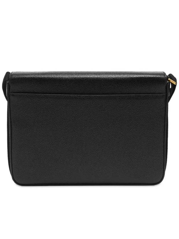 Tonal Strap Leather Reporter Cross Bag Black - THOM BROWNE - BALAAN 3