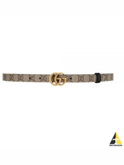 GG Marmont Reversible Thin Belt Grey - GUCCI - BALAAN 2