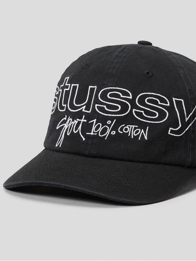 AU Australia SPORT 100 Low Pro CapST724W2001 Black ONE SIZE - STUSSY - BALAAN 5