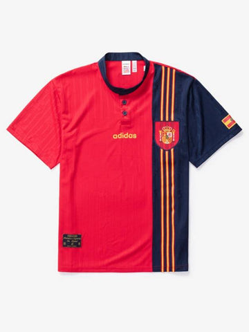 Spain 1996 Home Jersey Short Sleeve T-Shirt Bold Red - ADIDAS - BALAAN 1