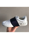 Men's Rockstud Banding Navy Block Sneakers White - VALENTINO - BALAAN.