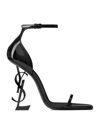 Shoes Opium ankle strap heel black - SAINT LAURENT - BALAAN 1