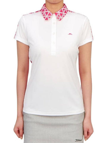 Cara Short Sleeve Polo Shirt White - J.LINDEBERG - BALAAN 1