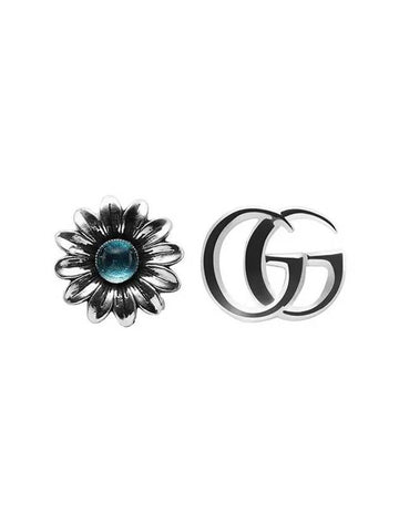 Women's Interlocking Double G Stud Earrings Silver - GUCCI - BALAAN 1