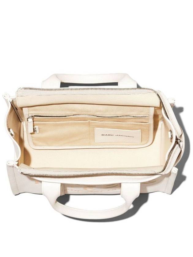 Logo Medium Leather Tote Bag Ivory - MARC JACOBS - BALAAN 5