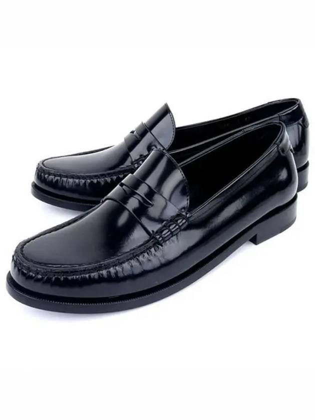 Men's Monogram Penny Loafers Black - SAINT LAURENT - BALAAN 2