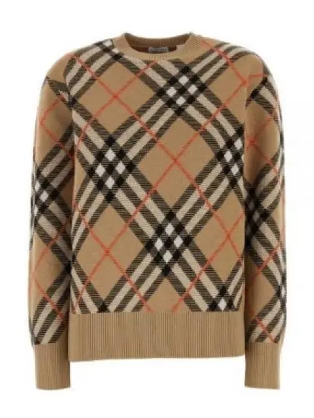 Vintage Check Intarsia Knit Top Beige - BURBERRY - BALAAN 2