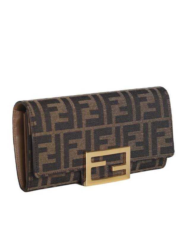 Fabric Chain Long Wallet Brown - FENDI - BALAAN 2