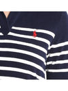 logo embroidery striped short sleeve PK shirt navy white - POLO RALPH LAUREN - BALAAN.
