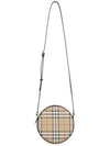 Lewis Check Pattern Round Cross Bag Beige - BURBERRY - BALAAN 3