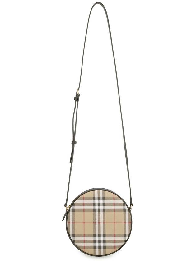 Lewis Check Pattern Round Cross Bag Beige - BURBERRY - BALAAN 3