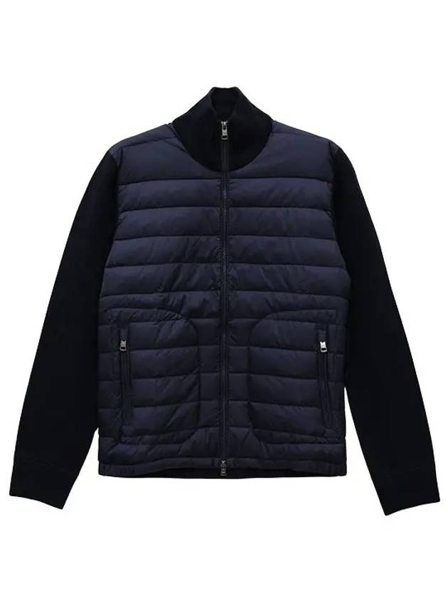 Padded Wool Zip-up Jacket Navy Blue - MONCLER - BALAAN 2