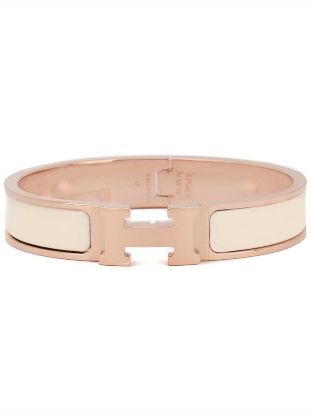 Clic H Bracelet Gold Creme - HERMES - BALAAN 2