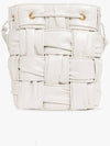 Cassette Mini Bucket Bag White - BOTTEGA VENETA - BALAAN 4