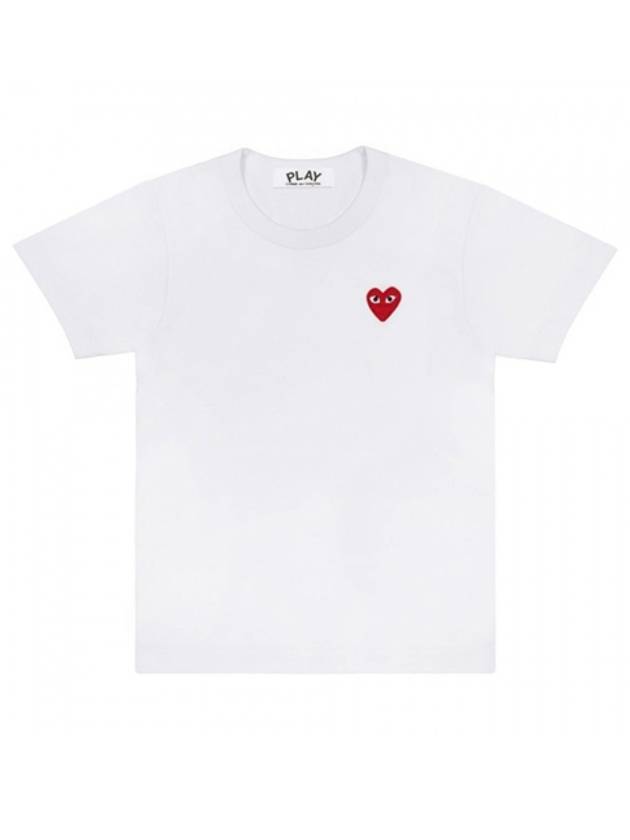 Play Red Heart Waffen Short Sleeve T-Shirt White P1 T108 2 - COMME DES GARCONS - BALAAN 2