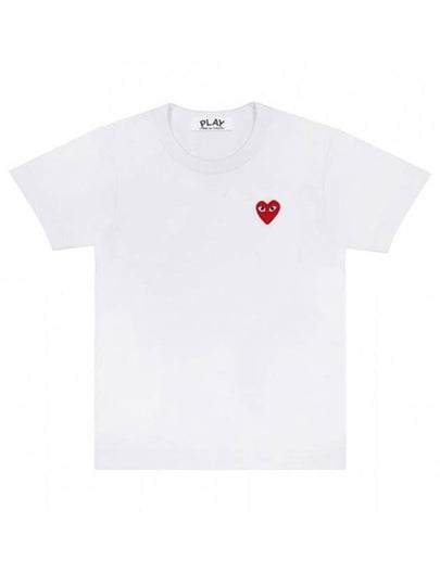 Play Red Heart Waffen Short Sleeve T-Shirt White P1 T108 2 - COMME DES GARCONS - BALAAN 2