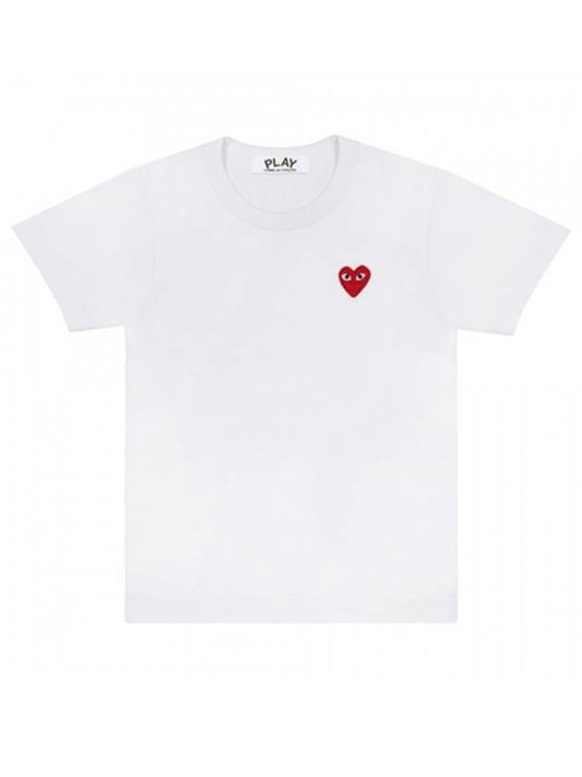 Play Red Heart Waffen Short Sleeve T-Shirt White P1 T108 2 - COMME DES GARCONS - BALAAN 2