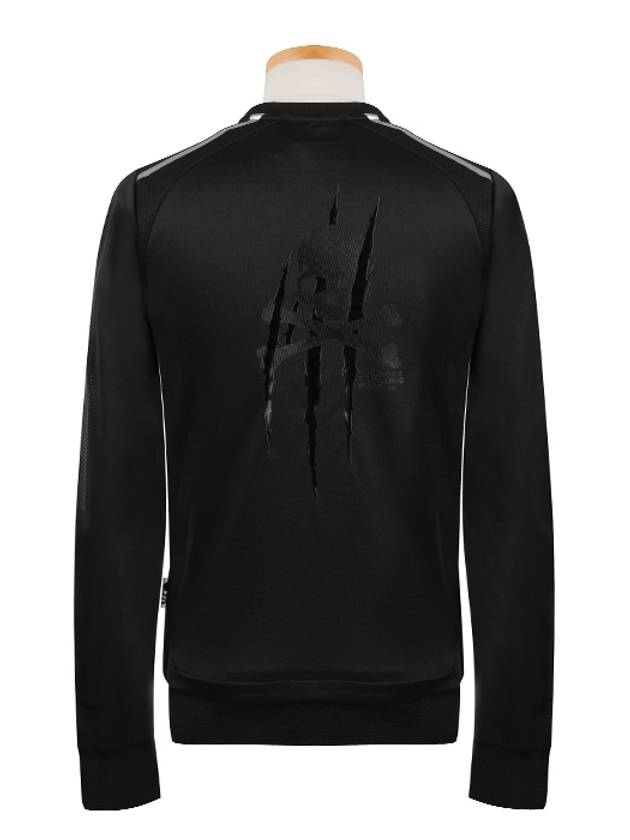 Logo Patch Crew Neck Sweatshirt Black - PHILIPP PLEIN - BALAAN 2