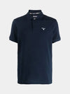 Tartan Pique Short Sleeve Polo Shirt Navy - BARBOUR - BALAAN 2