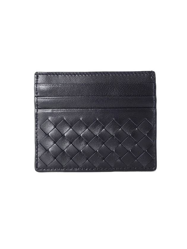 Intrecciato Lambskin 3-fold Card Wallet Midnight Blue - BOTTEGA VENETA - BALAAN.