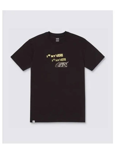 Stamp Logo Short Sleeve T-Shirt Black - VANS - BALAAN 2