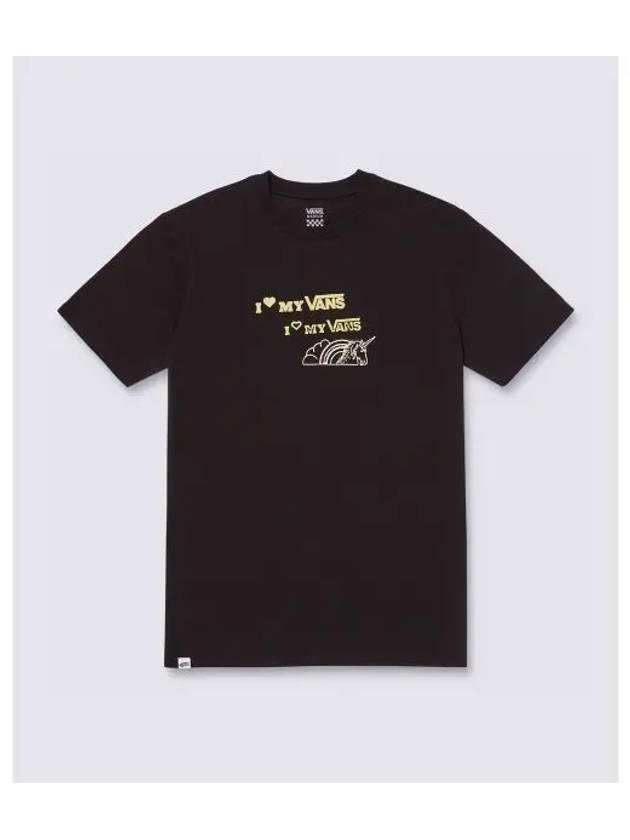 Stamp Logo Short Sleeve T Shirt Black VN000J07BLK1 - VANS - BALAAN 1