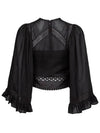 McCue lace blouse black 435233 RJF01 1000 - ALEXANDER MCQUEEN - BALAAN 7