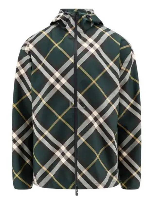 Check Pattern Hoodie Zip-Up Ivy - BURBERRY - BALAAN 2