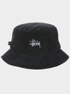 AU Australian graffiti corduroy bucket hat ST706000 black ONE SIZE - STUSSY - BALAAN 2