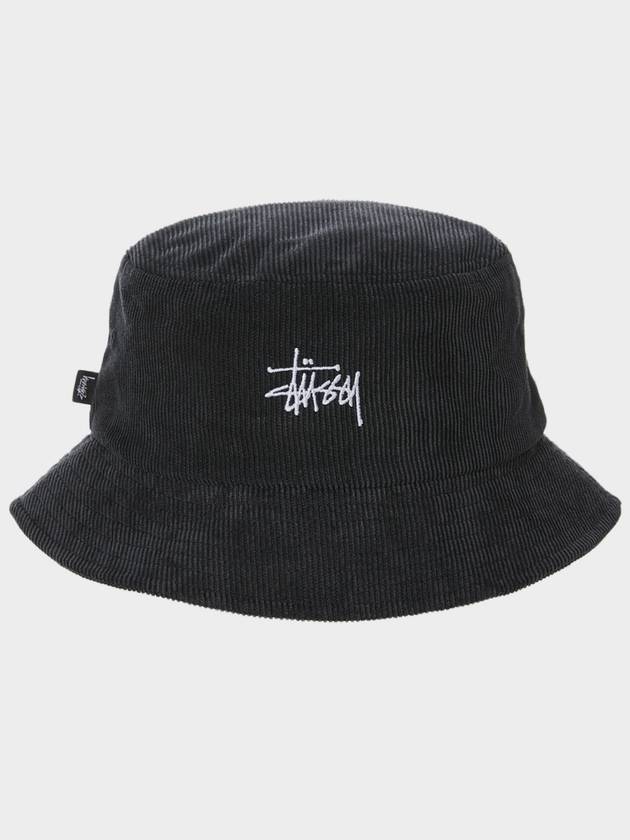 AU Australian graffiti corduroy bucket hat ST706000 black ONE SIZE - STUSSY - BALAAN 2