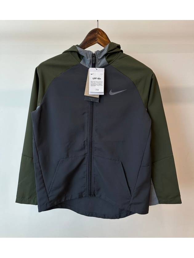 Kids Windbreaker Jacket DO7095 060 Charcoal Olive 160 L Asian Fit - NIKE - BALAAN 1