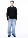 Men s M243TP08BK Dense Modal Open Collar Knit Black - CHANCE'S NOI - BALAAN 5