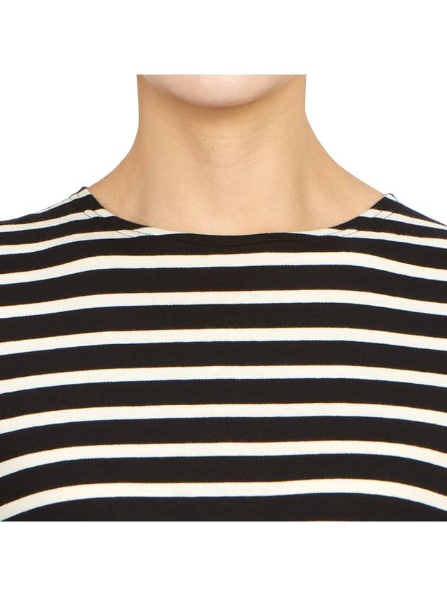 Etrille Striped Short Sleeve T-Shirt White Black - SAINT JAMES - BALAAN 7