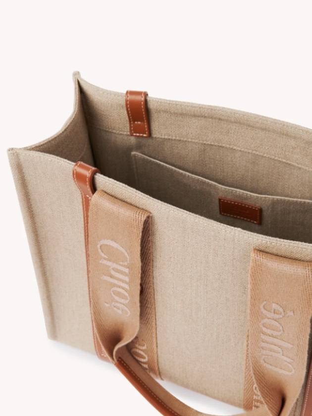 Woody Medium Tote Bag Soft Tan - CHLOE - BALAAN 4