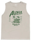 ALOHA PIGMENT DYED SLEEVELESS STONE BEIGE - POLYGRAM - BALAAN 1