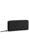 Clémence Monogram Empreinte Leather Long Wallet Black - LOUIS VUITTON - BALAAN.