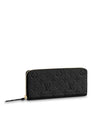 Cl?mence Monogram Empreinte Leather Long Wallet Black - LOUIS VUITTON - BALAAN 1