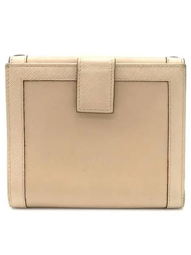 Ferragamo 22 3721 Ivory Color Silver Gancini Buckle Bicycle Wallet - SALVATORE FERRAGAMO - BALAAN 2