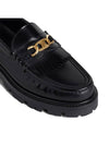 Triomphe Chain Polished Bull Margaret Loafers Black - CELINE - BALAAN 5