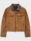 Suede Western Crop Jacket Camel - NOIRER - BALAAN 4